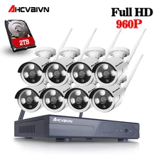 AHCVBIVN 1080 P NVR 1080 P беспроводной wi-fi-комплект Plug and Play 960 P HD 1.3MP беспроводная водонепроницаемая система видеонаблюдения ночного видения