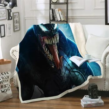 

Blue Monster 3D Printed Bedspread Sherpa Blanket Couch Sofa Cover Travel Youth Bedding Outlet Velvet Plush Throw Fleece Blanket