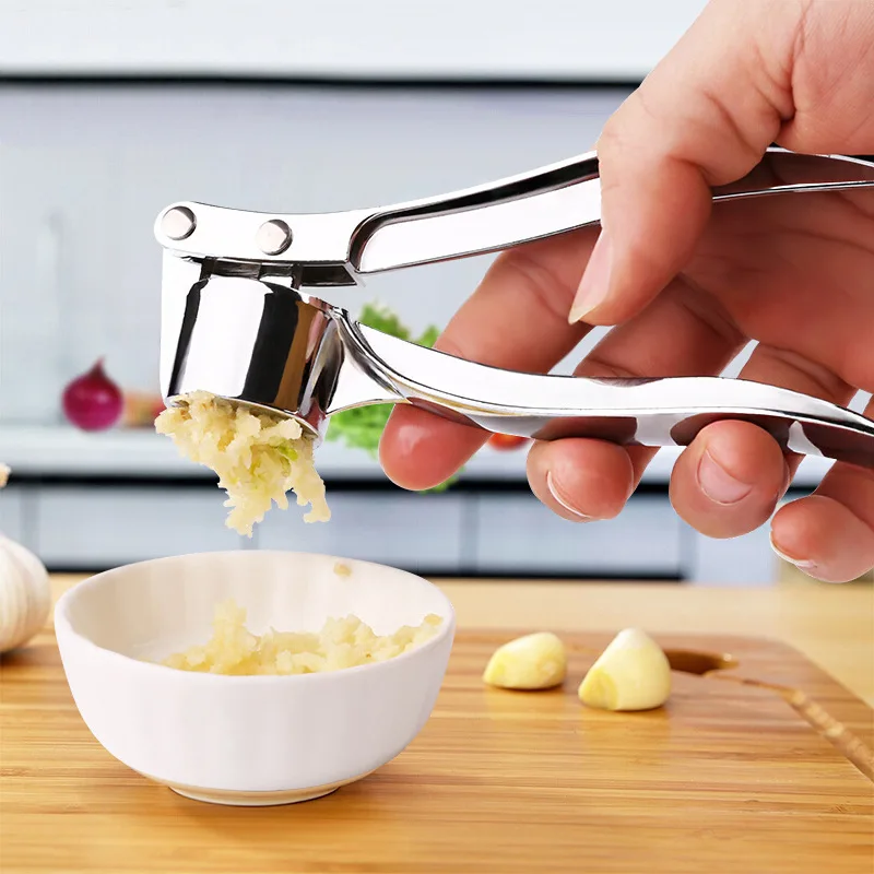 

Stainless Steel Garlic Press Fashion Design Presser Crusher Portable Garlic Mincer Chopper Crusher Slicer Grater with Great Hand