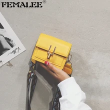 Женские сумки через плечо с широким плечевым ремнем, однотонные маленькие кошельки и сумки из искусственной кожи, новые дизайнерские женские сумки-мессенджеры