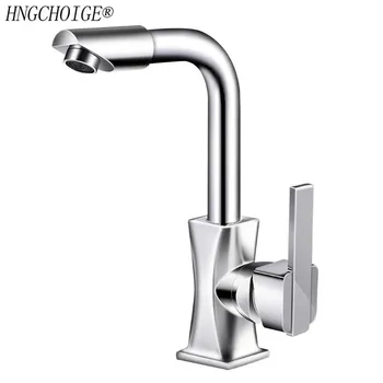 

Mixer Tap 360Degrees Rotation Spout Deck Mounted Basin Faucet Brass Handle Wash With Polished Surface For Bathroom Kitchen