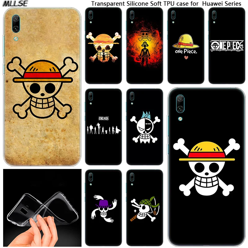 

Anime One Piece logo Hot Soft Silicone Case for Huawei Mate 10 20 Lite Pro Enjoy 8 9E Y6 Pro Y5 2017 Y7 Pro Y9 2019 2018 Cover