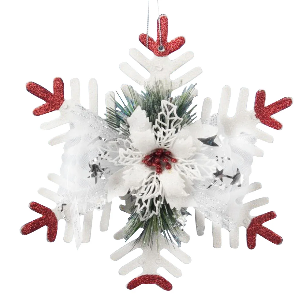 

Artificial Snowflake Christmas Tree Hanging Pendant Ornament Christmas Decoration For New Year Home Party Supplies