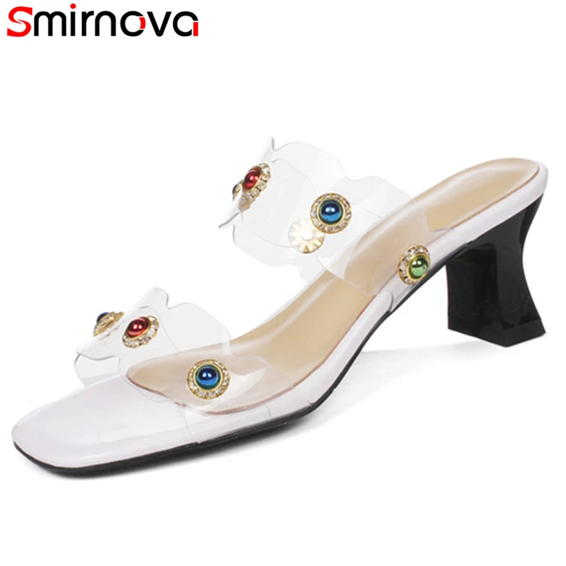 Smirnova Moda 2018 Sandalias De Verano Para Mujer Zapatos De Tacón Alto Para Ocio Zapatos De Mujer De Cuero Genuino Estilo étnico Zapatos Dulces Sandalias De Mujer Aliexpress