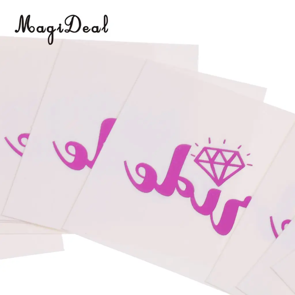 MagiDeal 10Pcs/Lot Purple Team Bride Tribe Temporary Tattoos Wedding Sticker Hens Night Party Decoration Hands Sticker
