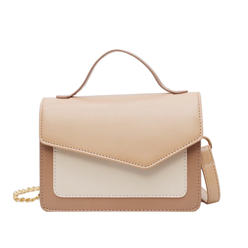 

Ougger Women Messenger Bags Normcore/Minimalist Khaki PU Cover Flap for Daily life,Going out