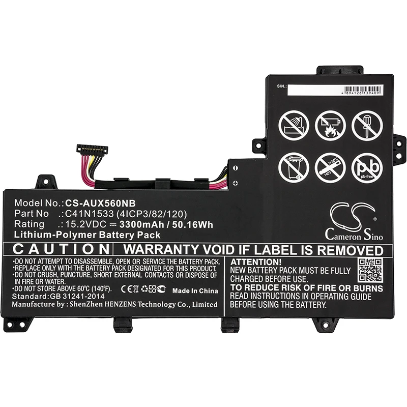 

Cameron Sino 3300mAh Battery For Asus Q524U,Q524UQ-BBI7T14,Q534U