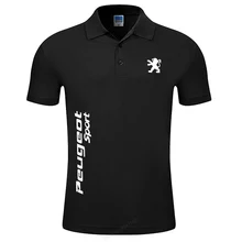 Summer new arrived male Stand Collar Peugeot sport Polo Shirt Men Short Sleeve Casual Men Homme Cotton Mens Polos