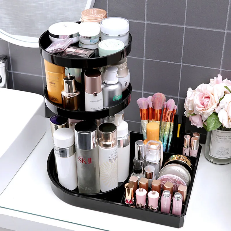 New Rotating Makeup Organizer Nail Polish Rack Multi layers Cosmetic