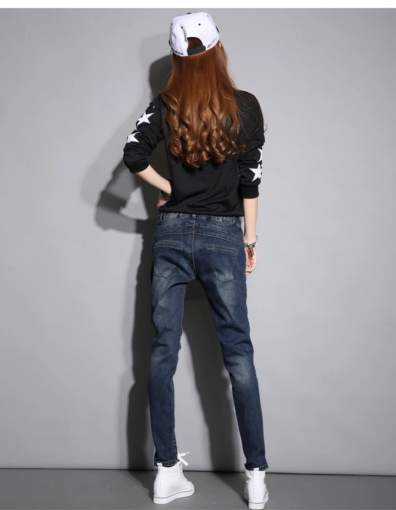 WQJGR осенние и зимние джинсы женские шаровары брюки легкие штаны школьницы корейский тренд джокер