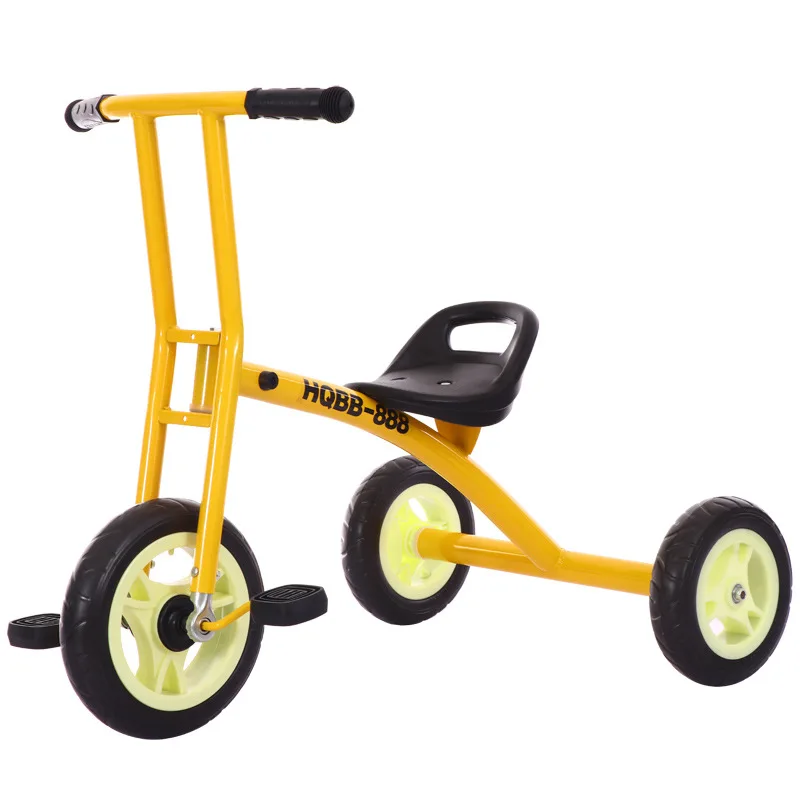Стиль дошкольного образования простой детский трехколесный велосипед от 2 до 6 лет игрушечный автомобиль Детский сад резиновые колеса производитель Direc - Цвет: Цвет: желтый