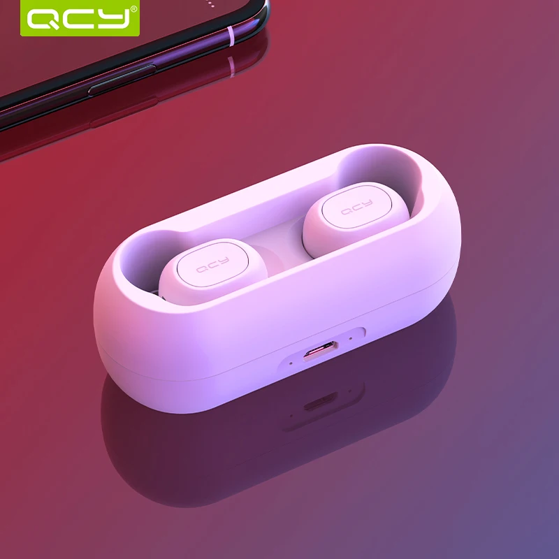 QCY qs1 наушники Bluetooth 5,0 TWS наушники мини невидимые 3D HiFi стерео Беспроводная гарнитура с зарядным устройством/T1C