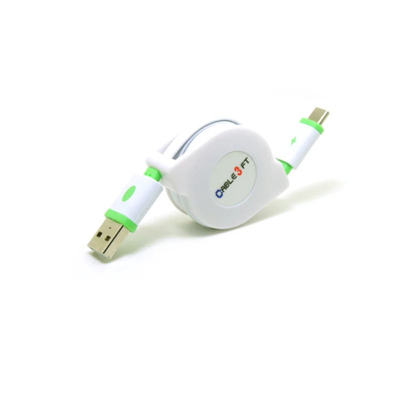 Usb type C выдвижной кабель для мобильного телефона samsung Galaxy huawei Xiaomi быстрое зарядное устройство выдвижной USB-C зарядный кабель USBC
