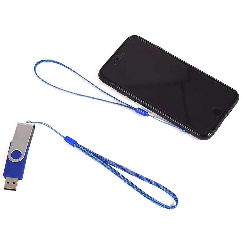 100 шт. цветной короткий ремешок на запястье Ascromy шнур для USB флеш накопителя брелок