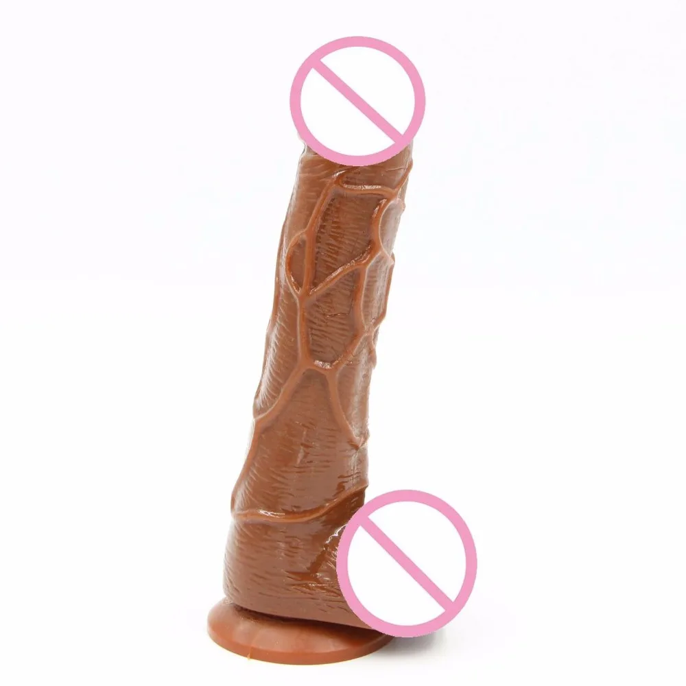 7.75 inch Soft Big dildo Realistic Penis Flexible Fake Dick Cock With Strong Suction Cup Sex product Adult Sex Toys For Woman