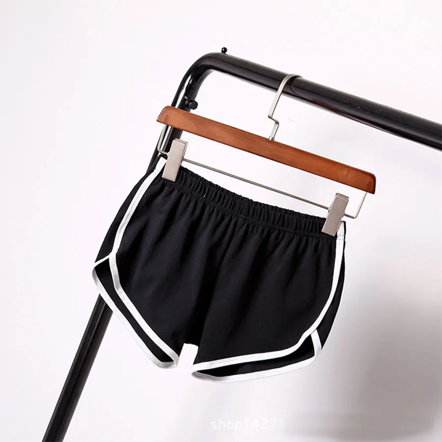 Striped Patchwork Elastic Waist Loose Cotton Shorts Women Casual Comfortable Shorts Sport Run Female Wild Shorts Multi-color New