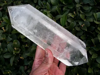 

937g NATURAL Clear quartz crystal double point healing