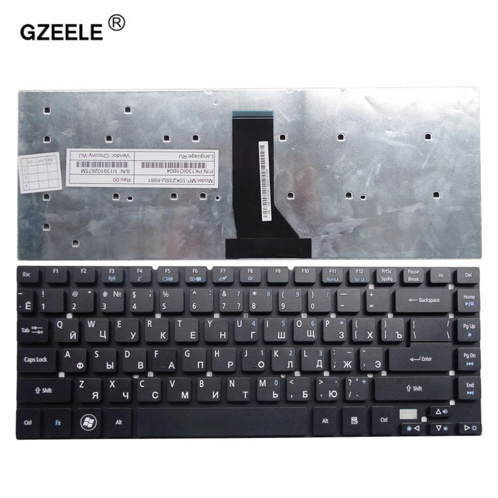 Клавиатура GZEELE для ноутбука Acer Русская клавиатура Aspire 3830 3830G 3830T 3830TG 4755 4830 4830T 4830TG