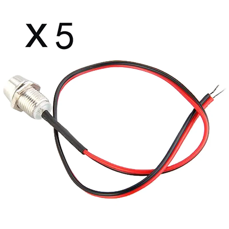 5 Pcs 12V светодиодный тире пилот Панель индикатор Предупреждение Светильник лампы автомобилей Boat морской Ван