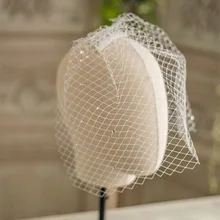 Новая мода бисерные Свадебные вуаль для волос мягкая Румяна Фата невесты для женщин Свадебная тюль вуаль высокого качества