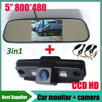 

5" car mirror monitor LCD TFT + car rear view parking backup camera for Subaru Forester Outback Impreza Sedan(3c) Tribeca