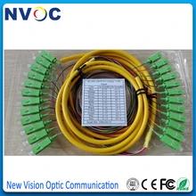 2 шт./лот, SC/APC Одномодовый SM 12 волоконный распределительный комплект 2,5 м, ПВХ, SC APC SM 12 ядер Fanout волоконно-оптический косичка, ПВХ Куртка