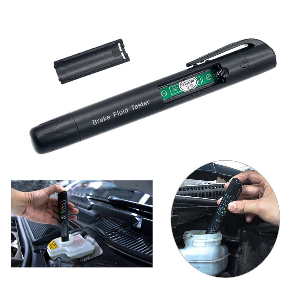 Vehicle Car Styling Brake Fluid Tester 5 LED Car Vehicle Auto Automotive Testing Tool For DOT3/DOT4 USPS #N07