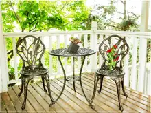 Outdoor tables and chairs sets villas garden leisure balcony cast aluminum tables and chairs set