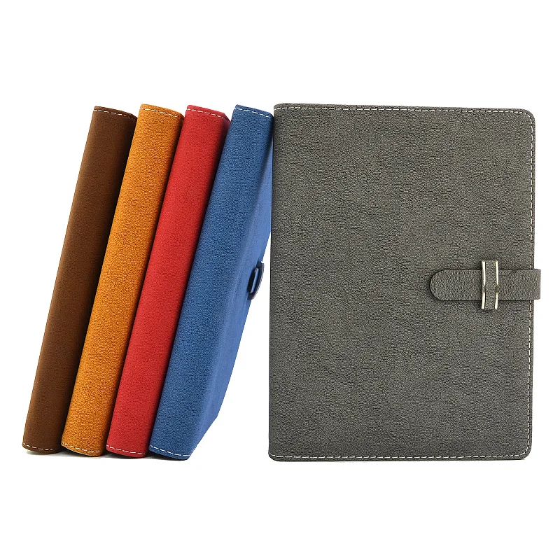 A5 Loose leaf Binder Notebook Business Use Books Leather Surface Travel