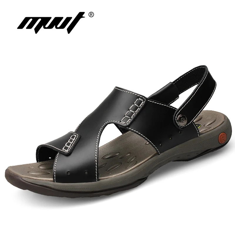 

MVVT Handmade Men Sandals Dress Quality Genuine Leather Sandals Men Super Cool Summer Shoes Confortable Sandals Plus Size