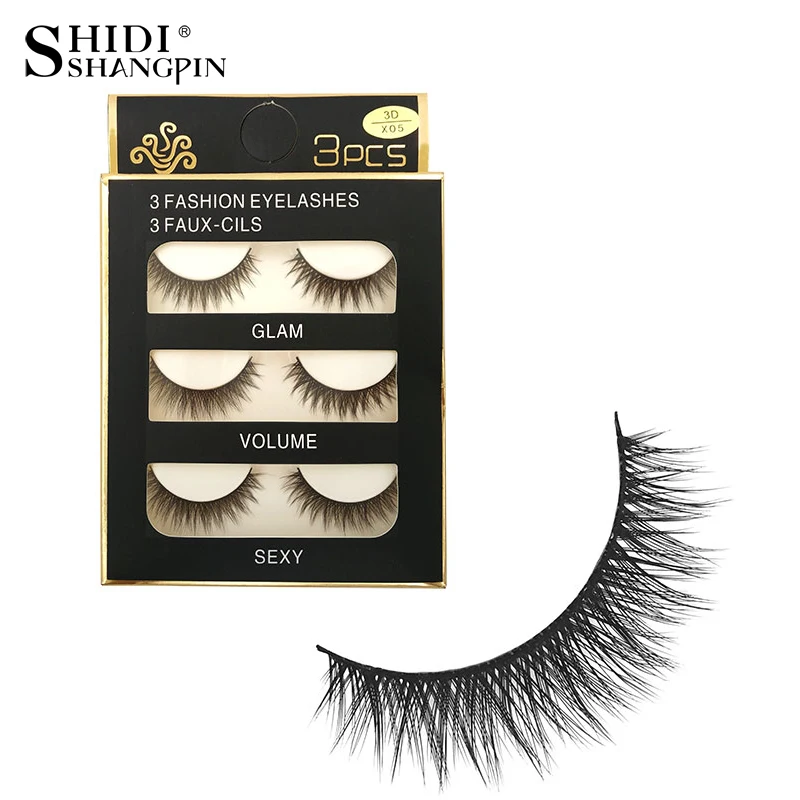 

15 pairs false lashes 3d mink lashes makeup 3d mink eyelashes strips eyelash extension fake eyelashes 05*5
