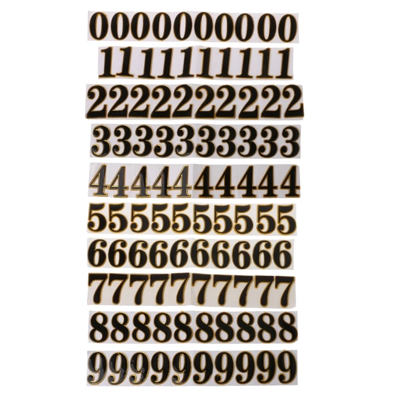 10PC DIY Door Number Room Plate Address Office Home House Number 0-9 Hotel Sign