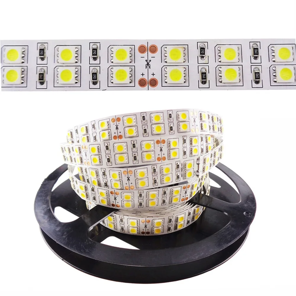 Super High brightness 2 rows LED Strip 600 leds 5050 SMD LED Stripe RGB
