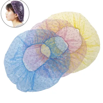 

6Pcs Disposable Shower Hat Spa Bathing Accessory Hotel/Hair Salon/Home One-Off Elastic Large Elastic Bathing Cap
