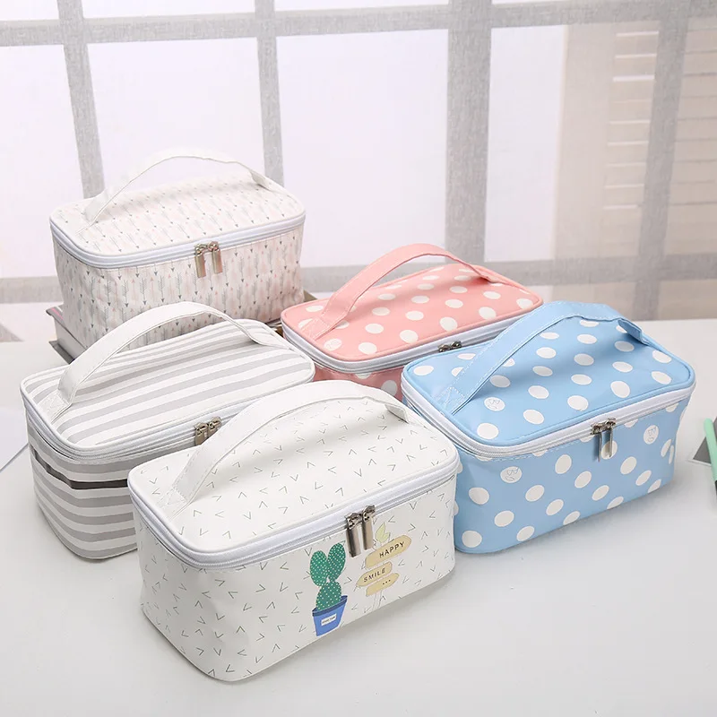 

Creative Cosmetic Storage Box Multi-functional Travel Bag Big Toiletry Bag Lady Outdoor Canvas Cosmetic Bag Makeup Organizers