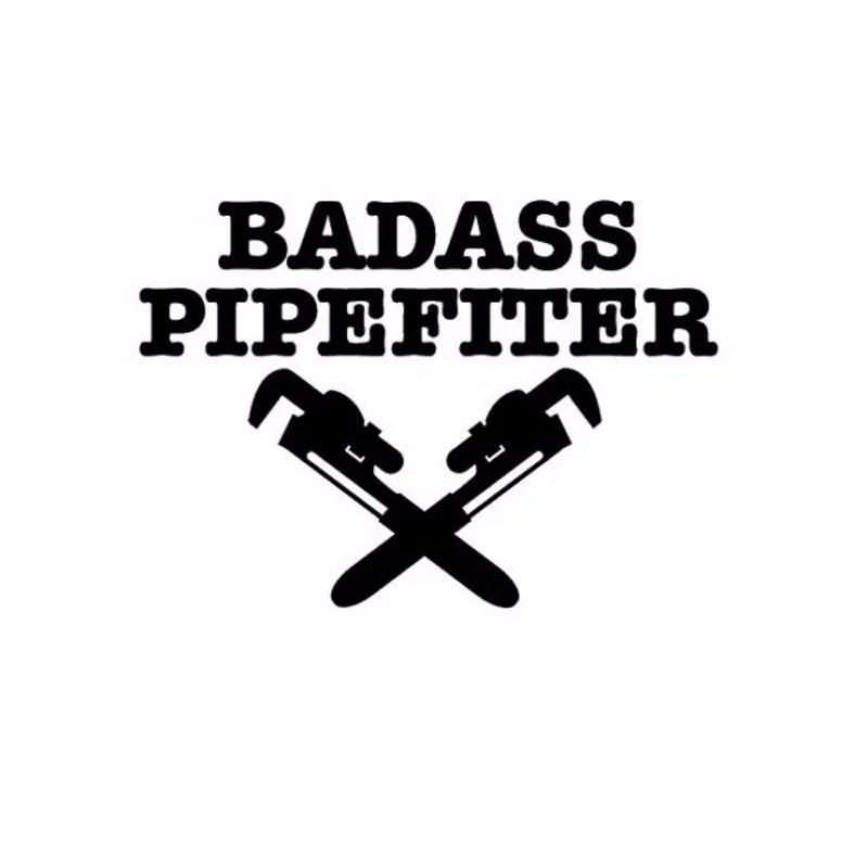 12cm*8.5cm Creative Fashion Funny BADASS PIPE FITTER Car Stickers car