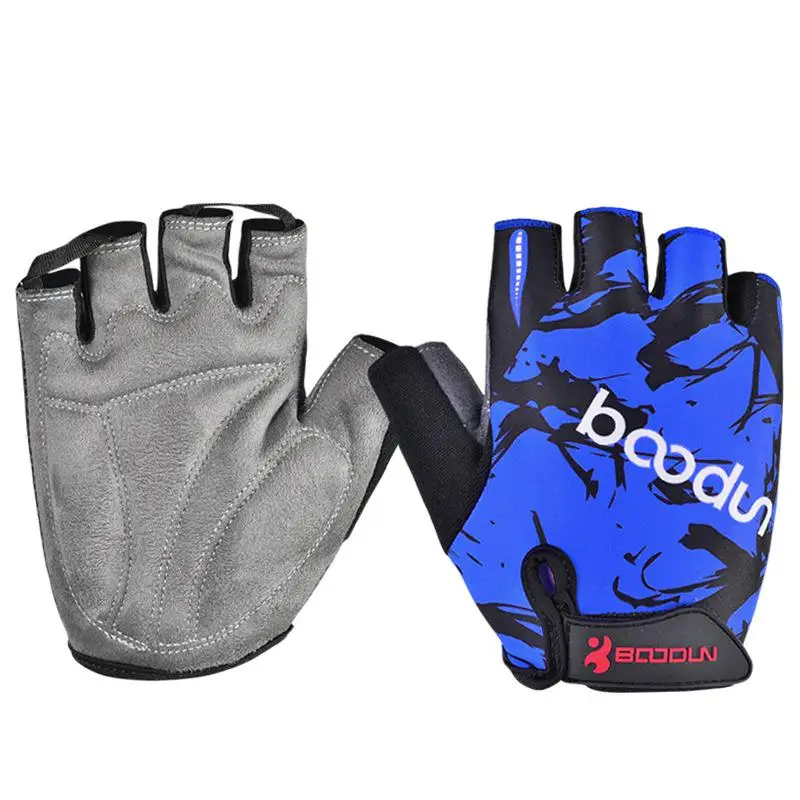 Оригинальные летние мужские и женские перчатки для велоспорта, половина фингерборд, спортивный мотобайк, спортивные перчатки для занятий спортом, для мальчиков и девочек - Цвет: Blue A 2160003