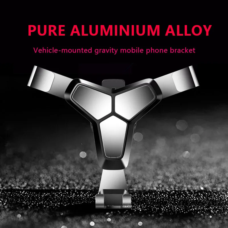 

New Car Phone Bracket Car Navigator Air Outlet Gravity Universal Universal Metal Car Bracket Gift Driving Convenient