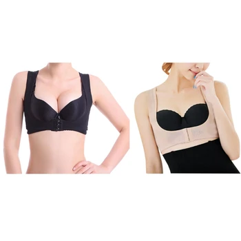 Womens Compression Bra Support Body Shaper Adjustable Posture Corrector X Strap