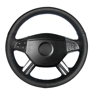 UKB4C Car Steering Wheel Cover Black /& Wood Look Effect fits Mercedes-Benz Cls All Yearas