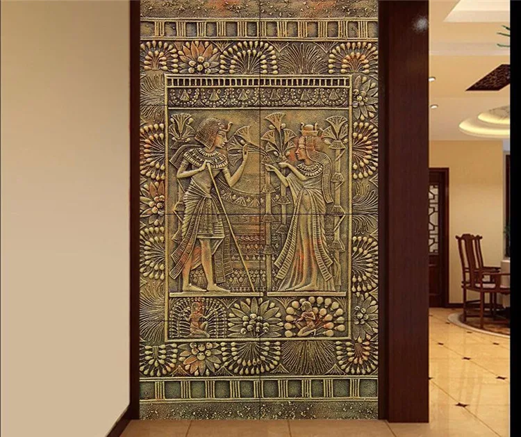 Wall Painting Egyptian Pharaoh 3d Diy Mural Wallpaper Background Living