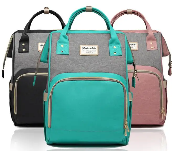 

Dokoclub Mummy Diaper Bag for Baby Care Nursing Bag Large Capacity Waterproof Portable Travel Bag Daddy Backpack Anti-thief