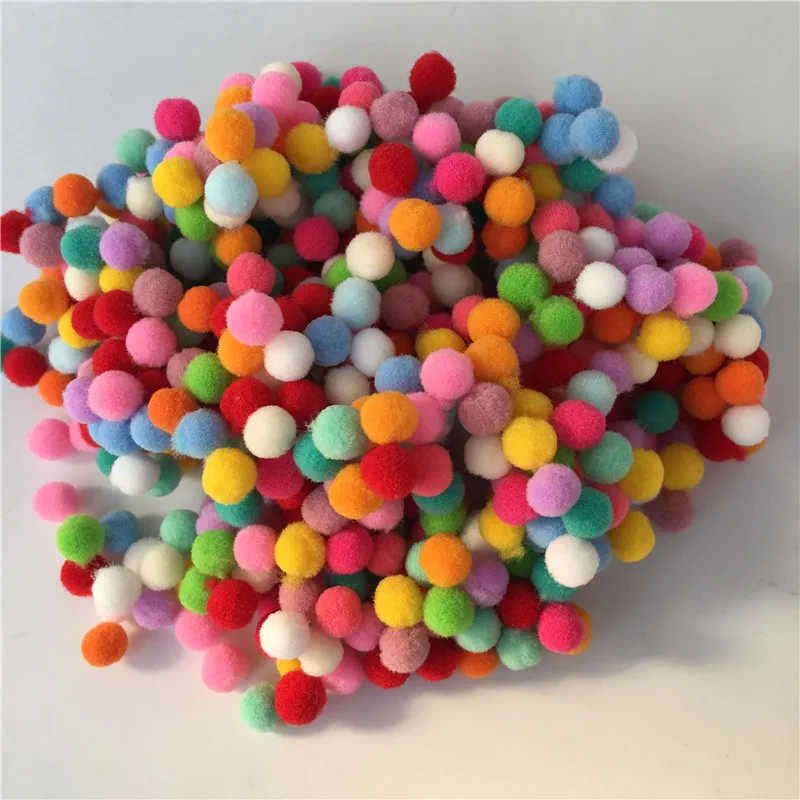 

600pcs/lot 8mm Pompom Multicolor Soft Pom Poms Balls Fur Plush Ball DIY Handcraft Wedding Party Decoration Accessories