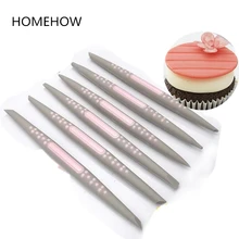 Homehow 6 шт./компл. мягкий наконечник точилка помадка торт ручка двойной конец 12 узоров пластиковая мастика помадка цветок Моделирование инструмент для выпечки