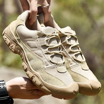 

Outdoor Mens Camping Hiking Shoes Waterproof Breathable Tactical Combat Army Boots Desert Training Sneakers Anti-Slip Trekking51