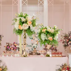 Новая позолоченная металлическая стойка для цветов стойка ваза с цветком для стола центральный события дорога свинец Свадебный торговый
