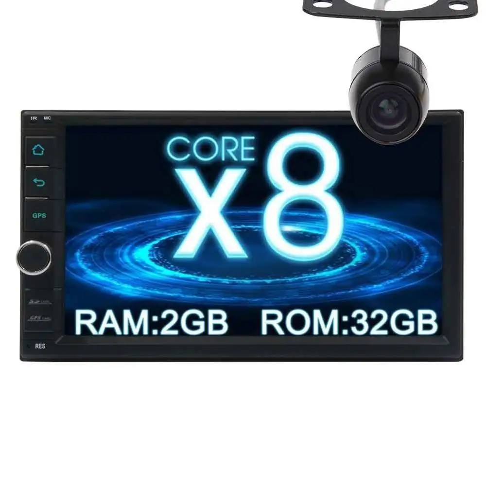 

Backup Camera+Dual 2 DIN Android 7.1 car audio GPS car navigation device Dual 2 DIN FM / AM / wireless WIFI Bluetooth GPS map