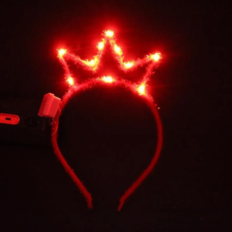 Светодиодный мигание корона тиара светящийся наголовный фонарик Женская повязка для волос Головные уборы Рождественские Свадебные светящиеся Вечерние
