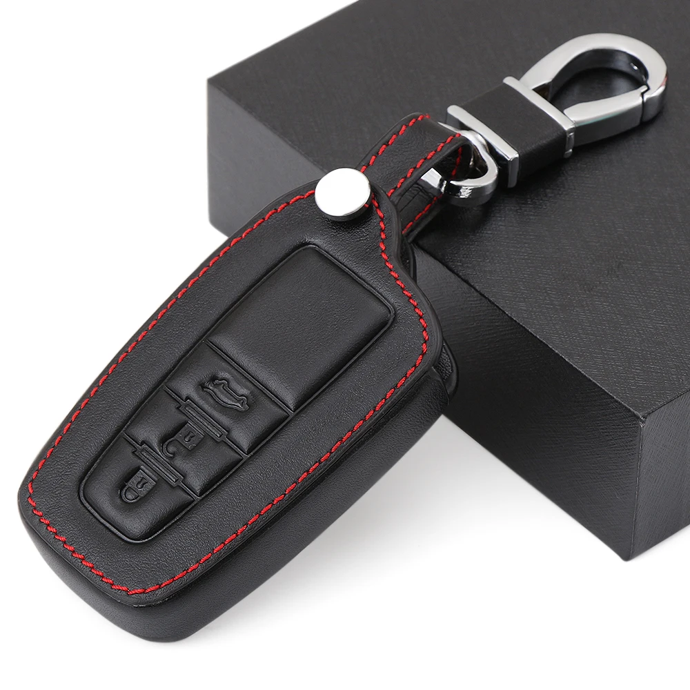 

Leather Car key cover case skin set Fit for Toyota Camry 2017 2018 CHR Prius Corolla RAV4 auto Accessories