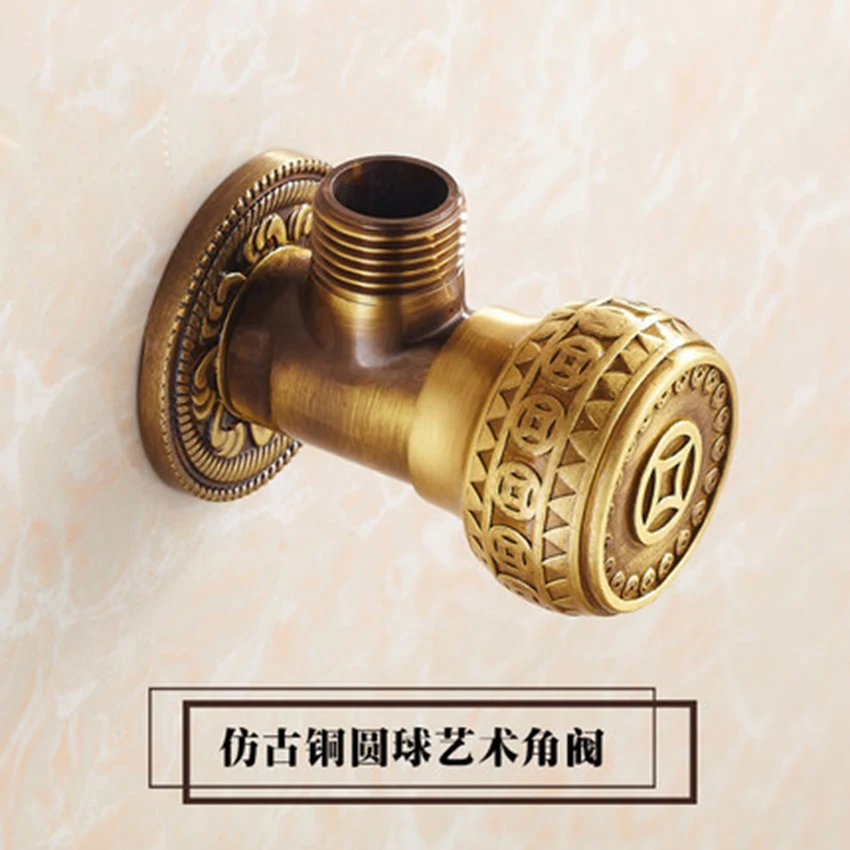 LF36018E-G1/2* G1/2 Antique100% гарантия латунь аксессуары угловой клапан для умывальника/подогреватель воды/Кухня/угловая арматура